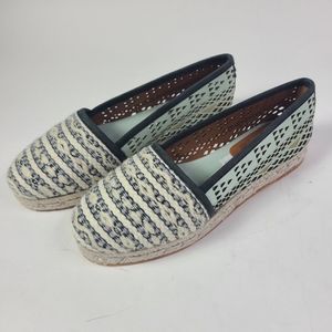 COBRA SOCIETY Perforated Leather Espadrilles Molly Flats